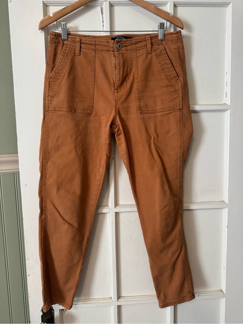 Straight Leg Women's Pants in Utility Brown-